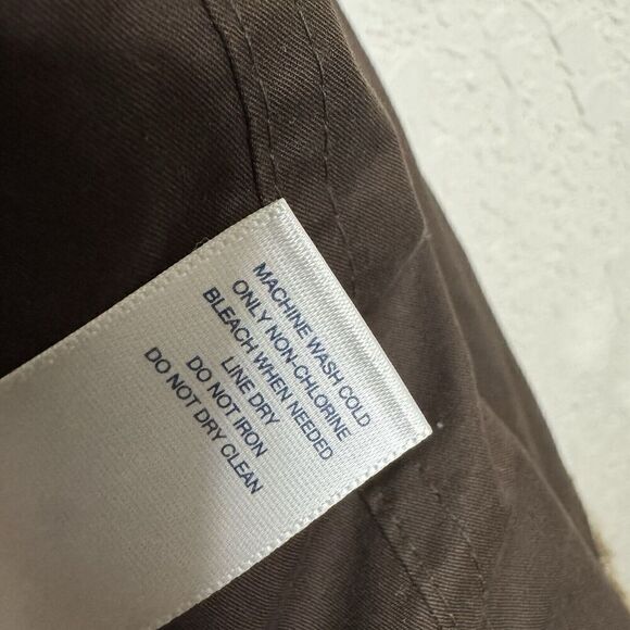 Gap Faux Fur Vest Women's Medium Brown Reversible Zip Up Canvas High Neck - Picture 7 of 10